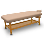 Επαγγελματικό Κρεβάτι Beige Luxury Spa Μασάζ Αισθητικής Φυσικοθεραπείας Σταθερό Ξύλινο 